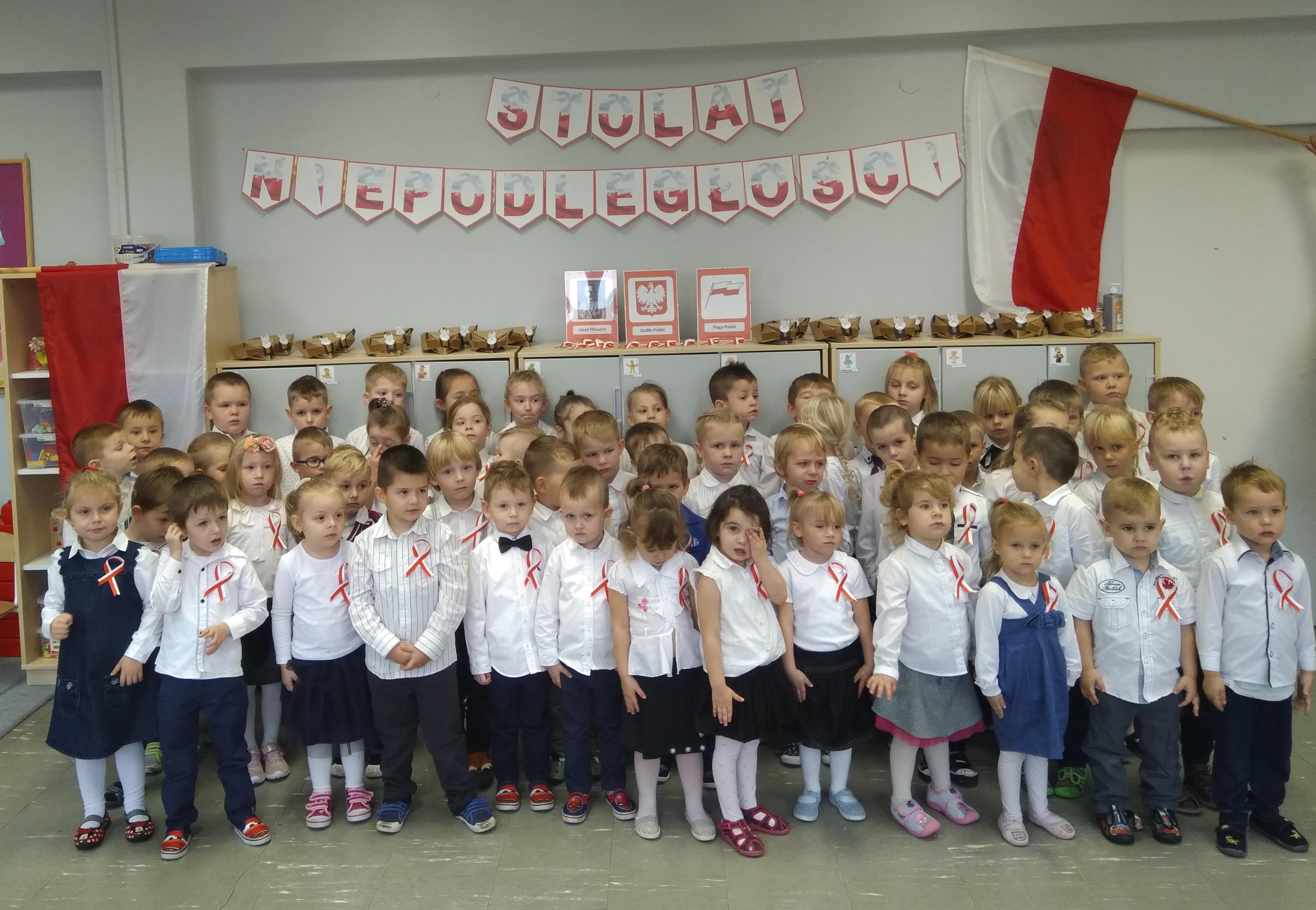 Świętowanie 100-lecia Odzyskania Niepodległości w przedszkolu